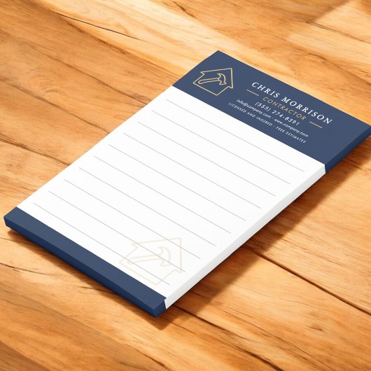 Bouwconstructie Navy Blauw Goud Post-it® Notes