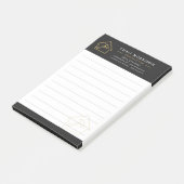 Bouwconstructie Zwart Goud Post-it® Notes (Schuin)