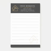 Bouwconstructie Zwart Goud Post-it® Notes (Voorkant)