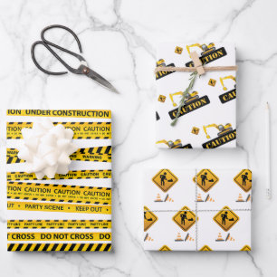 Bouwdump Trucks Boy Baby shower Verjaardag Inpakpapier Vel