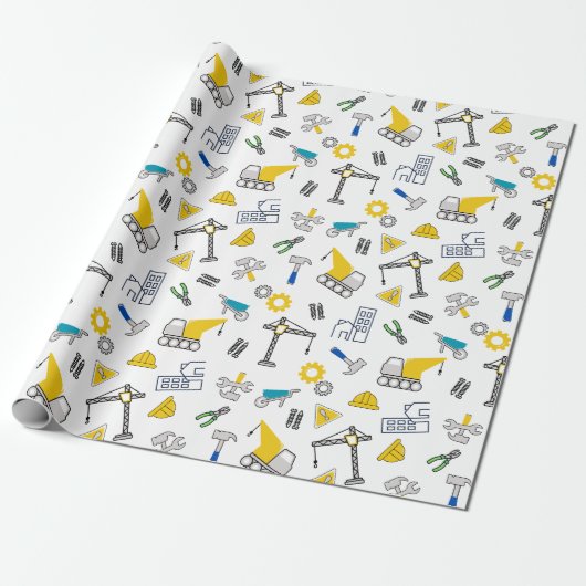 Bouwelementen Cadeaupapier (Uitgerold)