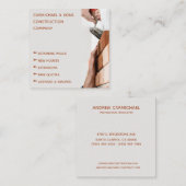 Bouwen van bricklayer vierkante visitekaartje (Voorkant / Achterkant)