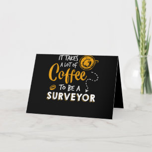 Bouwen van Coffee Lover Funny Surveyor Engineer Feestdagen Kaart