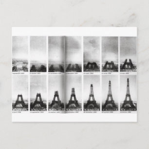 Bouwen van Eiffeltoren Briefkaart