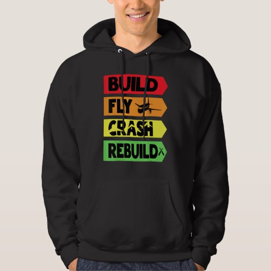 Bouwen van Fly Crash Rebuild Hoodie (Voorkant)