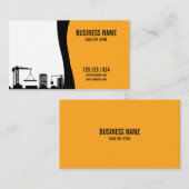 Bouwen van moderne gele en zwarte bouwplaats visitekaartje (Voorkant / Achterkant)