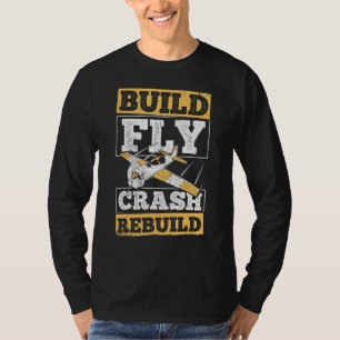 Bouwen van nieuwe vliegtuigcrash - Luchthavenvlieg T-shirt