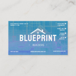 Bouwer Bouwkaart Blueprint Zakelijke Kaart Visitekaartje