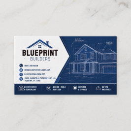 Bouwer Bouwkaart Blueprint Zakelijke Visitekaart Visitekaartje