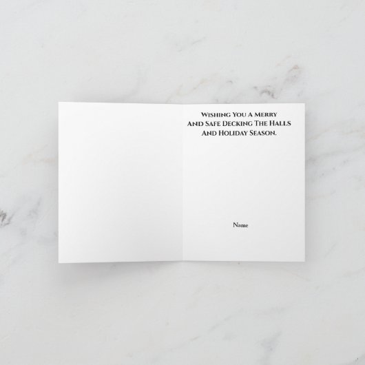 Bouwer en Elf Kerstkaart Kaart (Binnen)