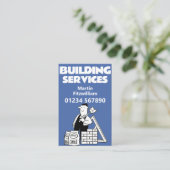 Bouwer, huisreparaties en bouwdiensten visitekaartje (Staand voorkant)