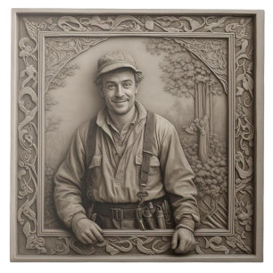 Bouwer - Kunst en ambachten Keramische Tegel Tegeltje