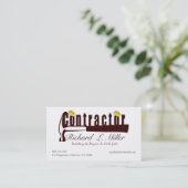 Bouwer Mannen tools voor bouwcontracten Visitekaartje (Staand voorkant)