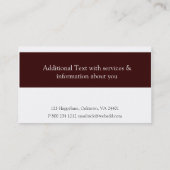 Bouwer Mannen tools voor bouwcontracten Visitekaartje (Achterkant)