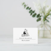 Bouwer met Illustratie Visitekaartje (Staand voorkant)