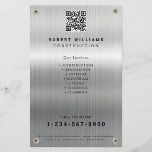 Bouwer Metaal QR Code Business Flyer