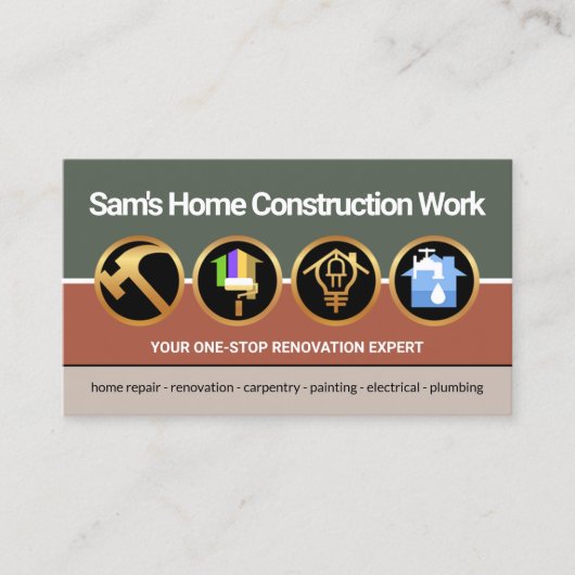 Bouwer van Colour Handyman Tools Visitekaartje (Voorkant)