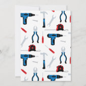 Bouwer Verjaardag uitnodiging, klusjesman Kaart (Achterkant)