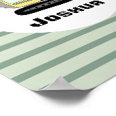 Bouwers Jongens Graafmachine Graafmachine en Naam Poster (Hoek)