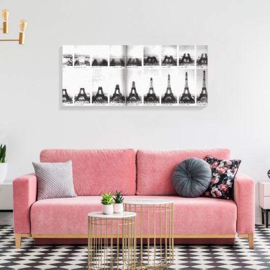 bouwfoto Eiffeltoren Parijs Canvas Afdruk (Insitu (Woonkamer))