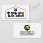 Bouwframe met klushulp gereedschap visitekaartje (Voorkant / Achterkant)