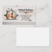 Bouwgebouwen | houtstaal visitekaartje (Voorkant / Achterkant)