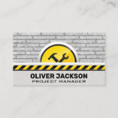 Bouwgereedschap | Achtergrond voor bakstenen Visitekaartje (Voorkant)