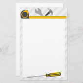 Bouwgereedschap Briefpapier (Voorkant / Achterkant)