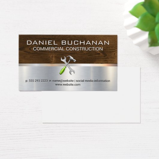 Bouwgereedschap Hardware Metaal hout Visitekaartje (Bureau)