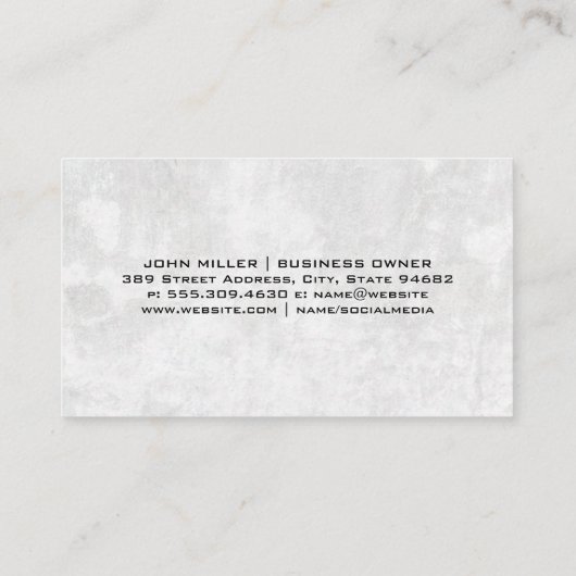 Bouwgereedschap Logo Zag hamergereedschap Visitekaartje (Achterkant)