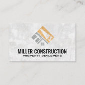 Bouwgereedschap Logo Zag hamergereedschap Visitekaartje (Voorkant)