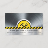 Bouwgereedschap | Staalachtergrond Visitekaartje (Achterkant)