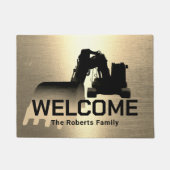 Bouwgraafmachine Plant Operator Gold Welkom Deurmat (Voorkant)