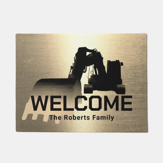 Bouwgraafmachine Plant Operator Gold Welkom Deurmat (Voorkant)