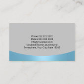 Bouwgraafmachine Plant operator Modern blauw Visitekaartje (Achterkant)