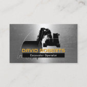 Bouwgraafmachine Professionele Plant Operator Visitekaartje (Voorkant)