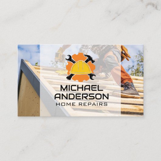 bouwhelm | Hamersleutel | aannemer Visitekaartje (Voorkant)