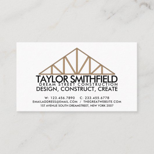 Bouwhuis Rustisch Visitekaartje (Voorkant)