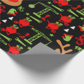 Bouwjaar kerst cadeaupapier (Hoek)