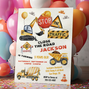 Bouwjaar Verjaardag Dump Truck Kaart