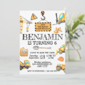 Bouwjaar Verjaardagsfeest Kaart (Staand voorkant)