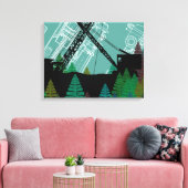 Bouwkraan Fantasy Art Crawler Crane Canvas Afdruk (Insitu (Woonkamer))