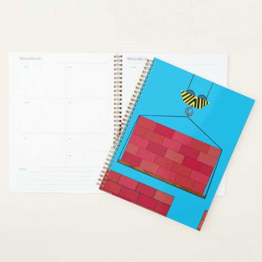 Bouwkraan Hefbakstenen muur Planner (Display)