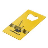 Bouwkraan Kredietkaart Flessenopener (Voorkant Gekanteld)