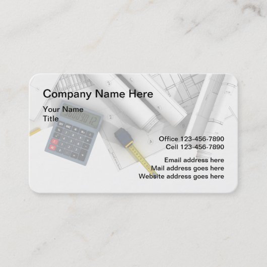 bouwkundige planning visitekaartje (Voorkant)