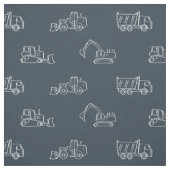 Bouwmachines Bouwer Jongen Vrachtwagen Donkerblauw Stof (Swatch)