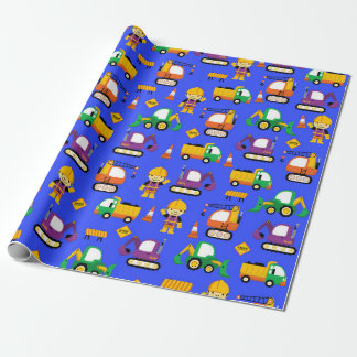 Bouwmachines Cadeaupapier