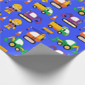 Bouwmachines Cadeaupapier (Hoek)