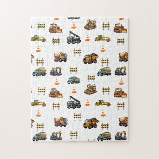 Bouwmachines legpuzzel (Verticaal)