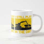  bouwmachines zwaar werk grappig fo extra grote beker (Rechts)